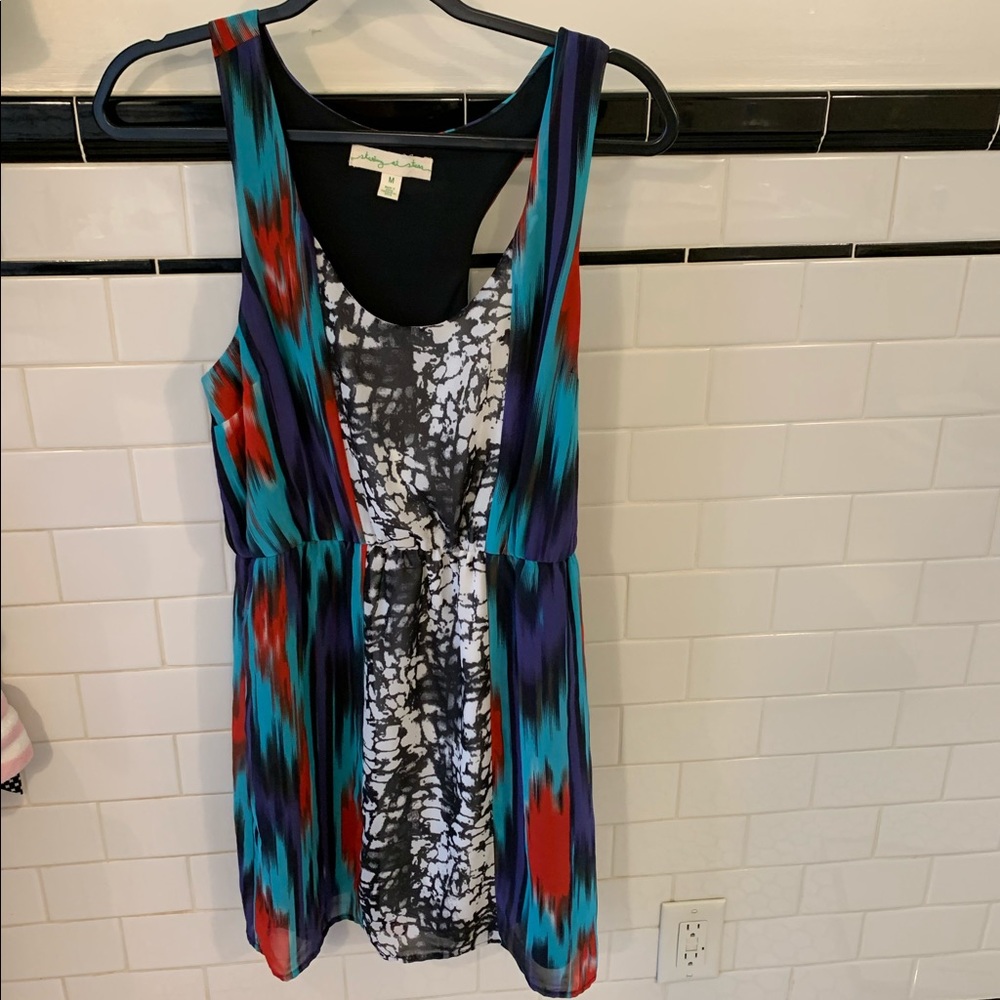 Multi colored print dress